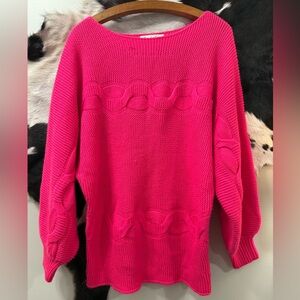 Hot Pink Winter Sweater.
